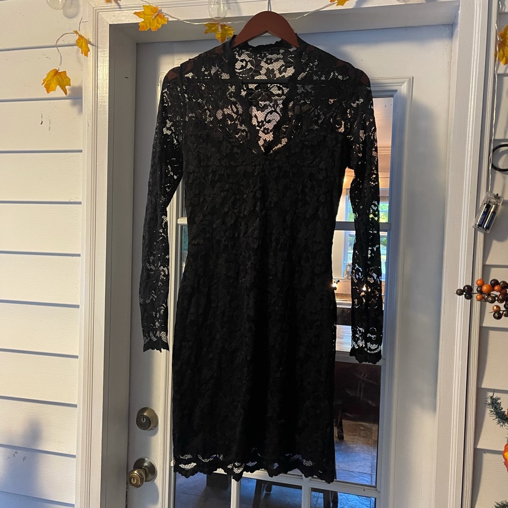 Dolce Vita lace black dress cocktail party small